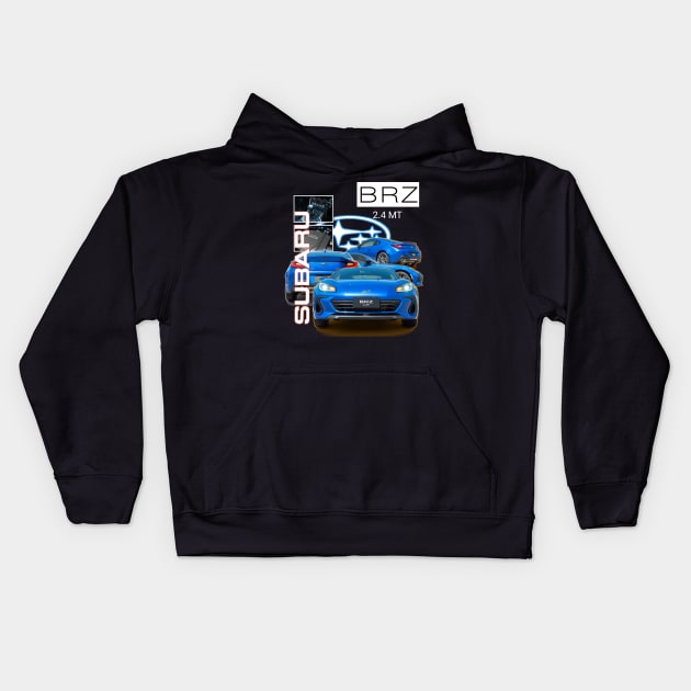 Vintage Subaru brz Kids Hoodie by harier